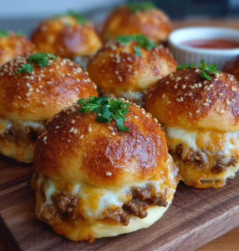 Cheesy Beef Stuffed Buns