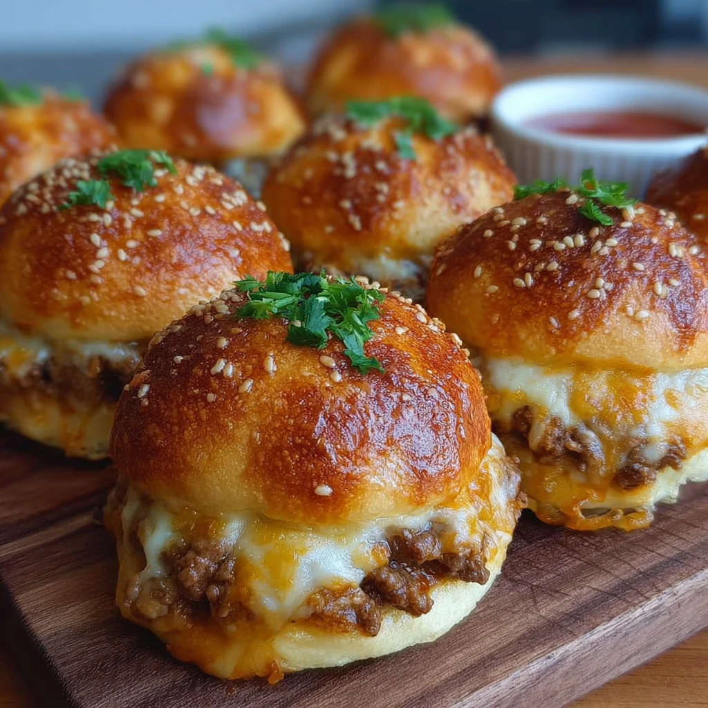 Cheesy Beef Stuffed Buns