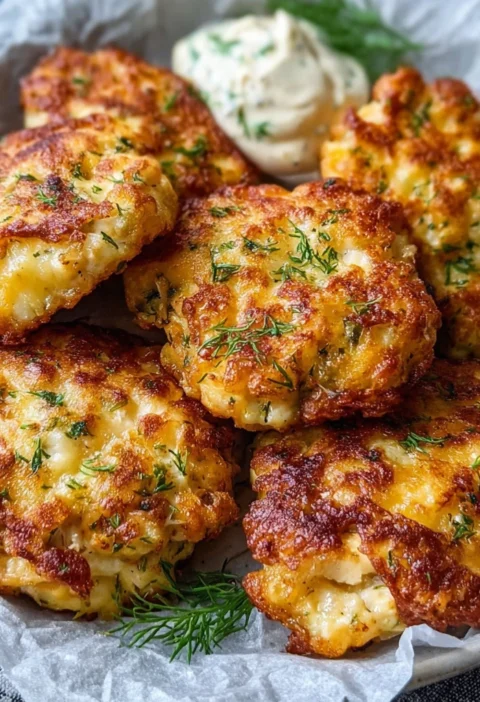 Cheesy Chicken Fritters