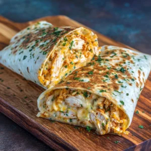 Cheesy Garlic Chicken Wraps Recipe