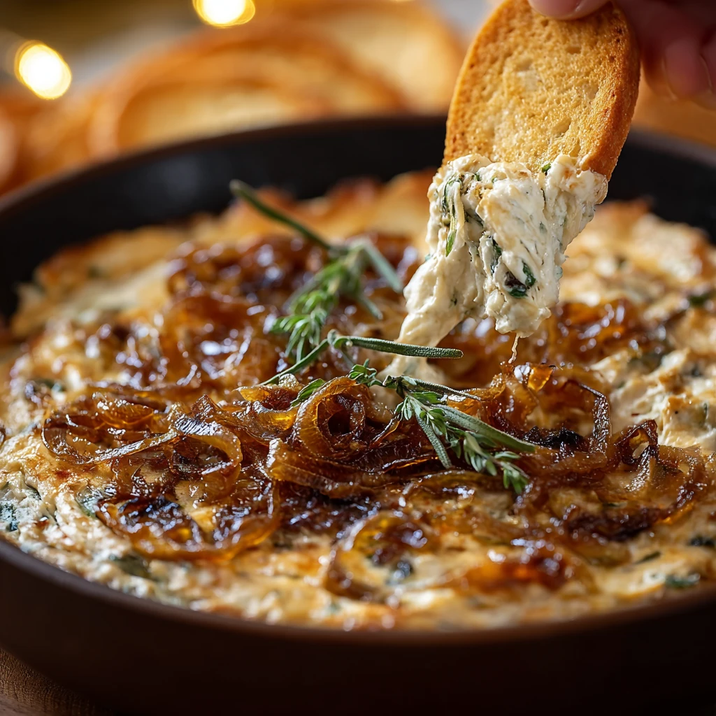 Creamy Baked Caramelized Onion Dip for the Ultimate Party Spread