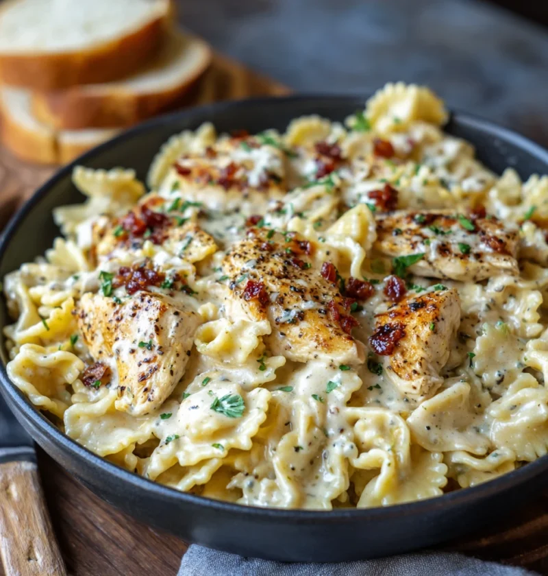 Creamy Cheddar Havarti Chicken Pasta Weeknight Dinner