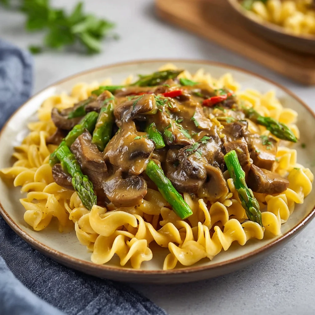 Creamy Vegetarian Mushroom Stroganoff