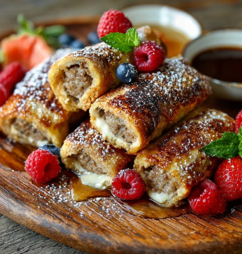 Brunch Sausage French Toast Rollups