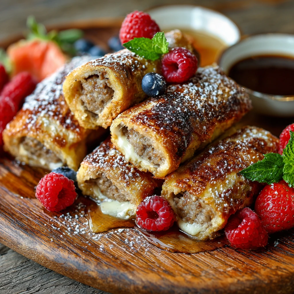Easy Brunch : Sausage French Toast Roll-Ups