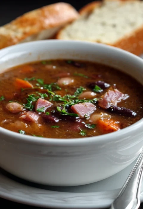 Hearty Ham Beans Soup Perfect Gold Nights