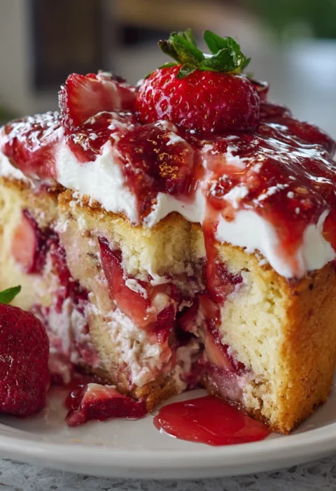 Irresistible Strawberry Earthquake Cake Bakerystyle Home