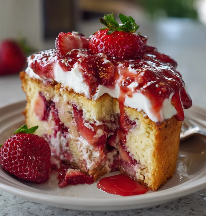 Irresistible Strawberry Earthquake Cake Bakerystyle Home