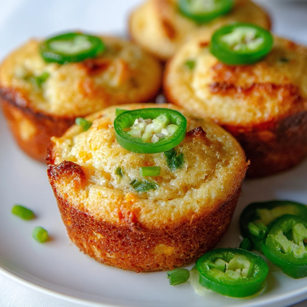 Jalapeño Cheddar Cornbread Muffins