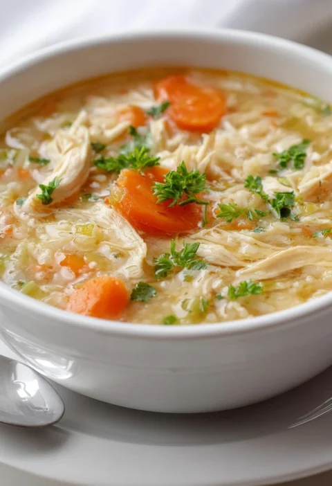 Lemon Chicken Rice Soup