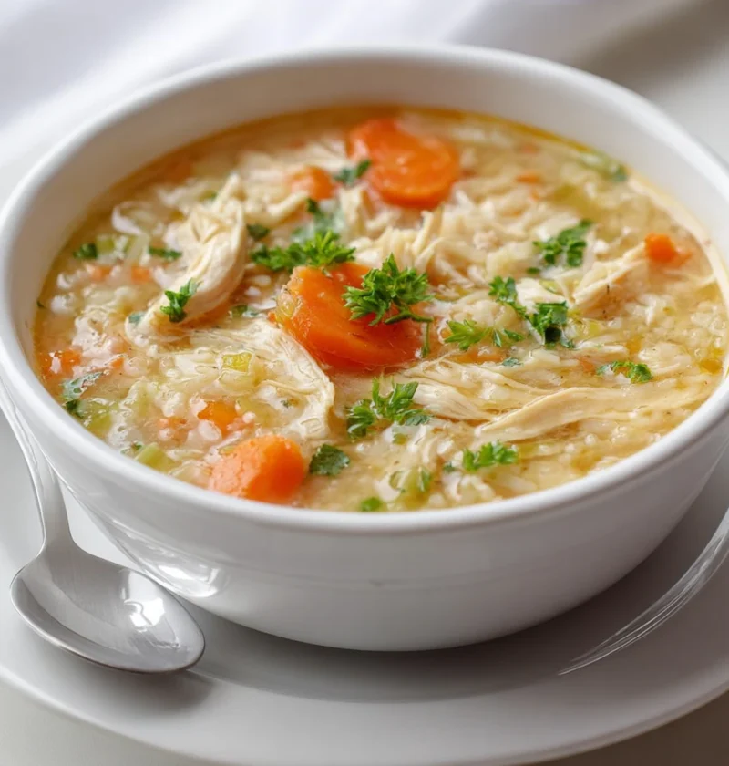 Lemon Chicken Rice Soup
