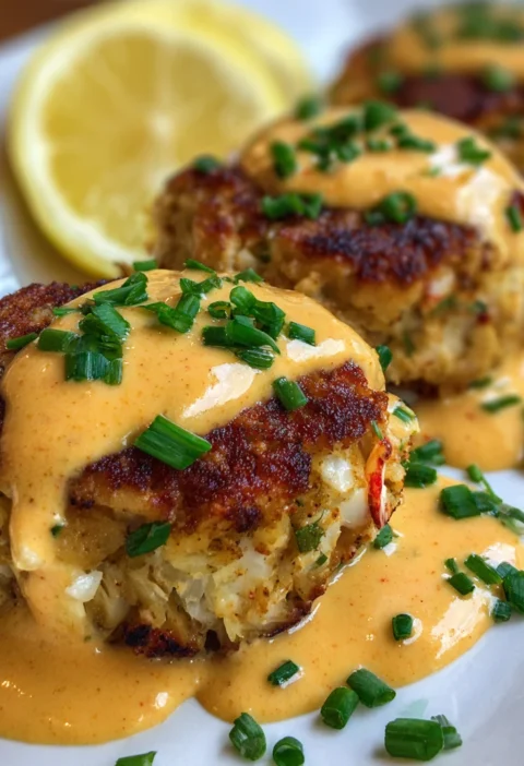 Lemon Green Onion Crab Cakes Spicy Mustard Aioli