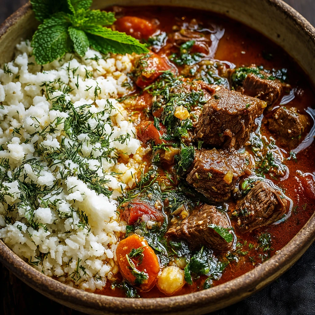Lemon Herb Beef Stew with Rice: A Cozy, Citrusy Comfort Food Classic