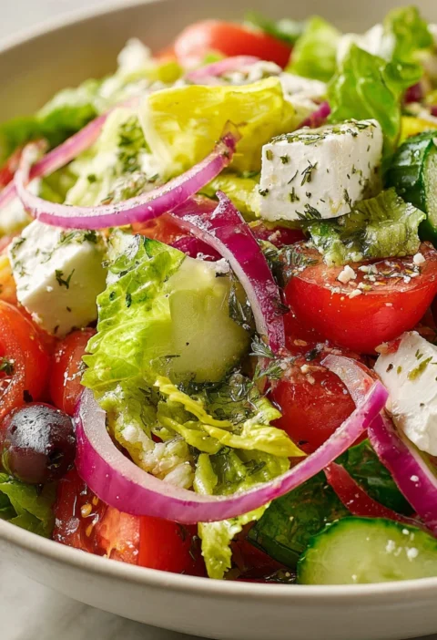 Mediterranean Greek Salad Fresh Vibrant Flavorpacked Classic
