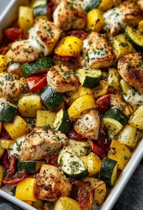 Sheet Pan Ranch Chicken Veggies Onepan Wonder Busy