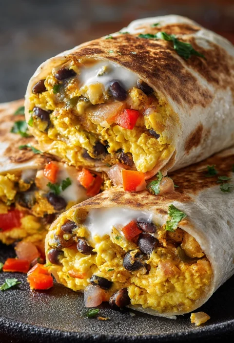 Sheetpan Veggie Breakfast Burritos Makeahead Mornings