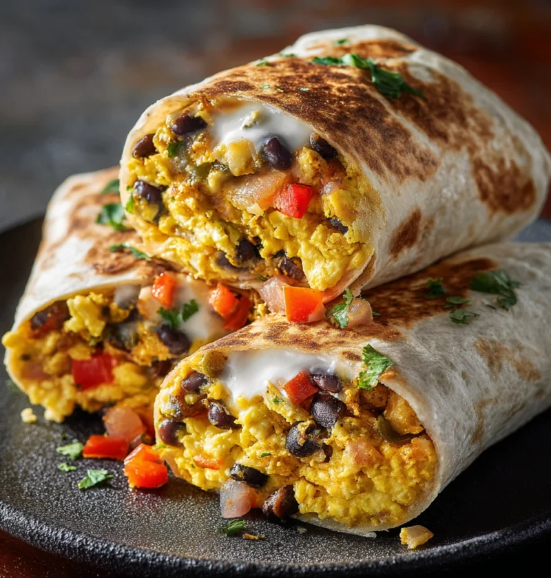 Sheetpan Veggie Breakfast Burritos Makeahead Mornings