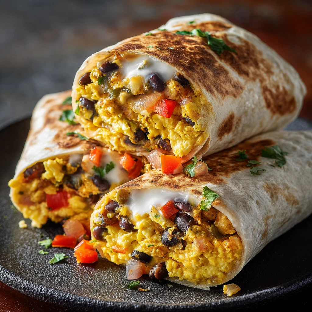 Sheet-Pan Veggie Breakfast Burritos for Easy Make-Ahead Mornings