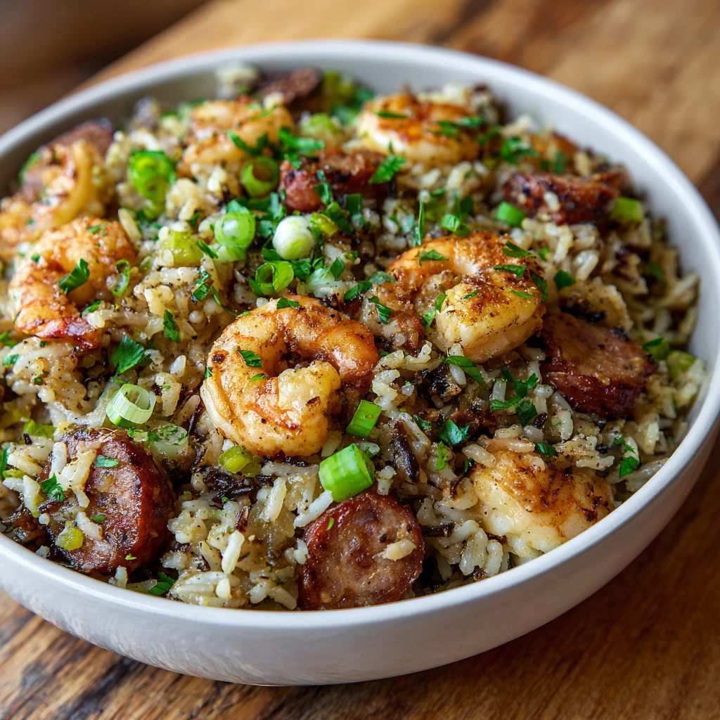 Shrimp and Sausage Dirty Rice Recipe
