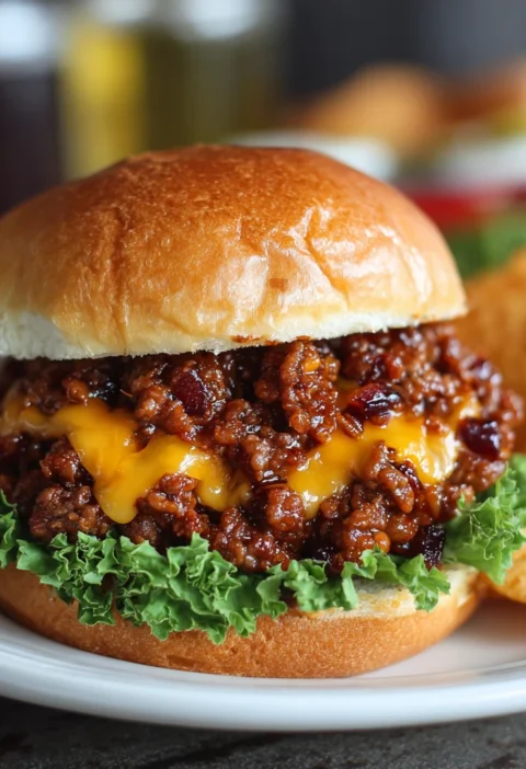 Steakhouse Burger Sloppy Joes Cheesy Saucy Loaded Flavor