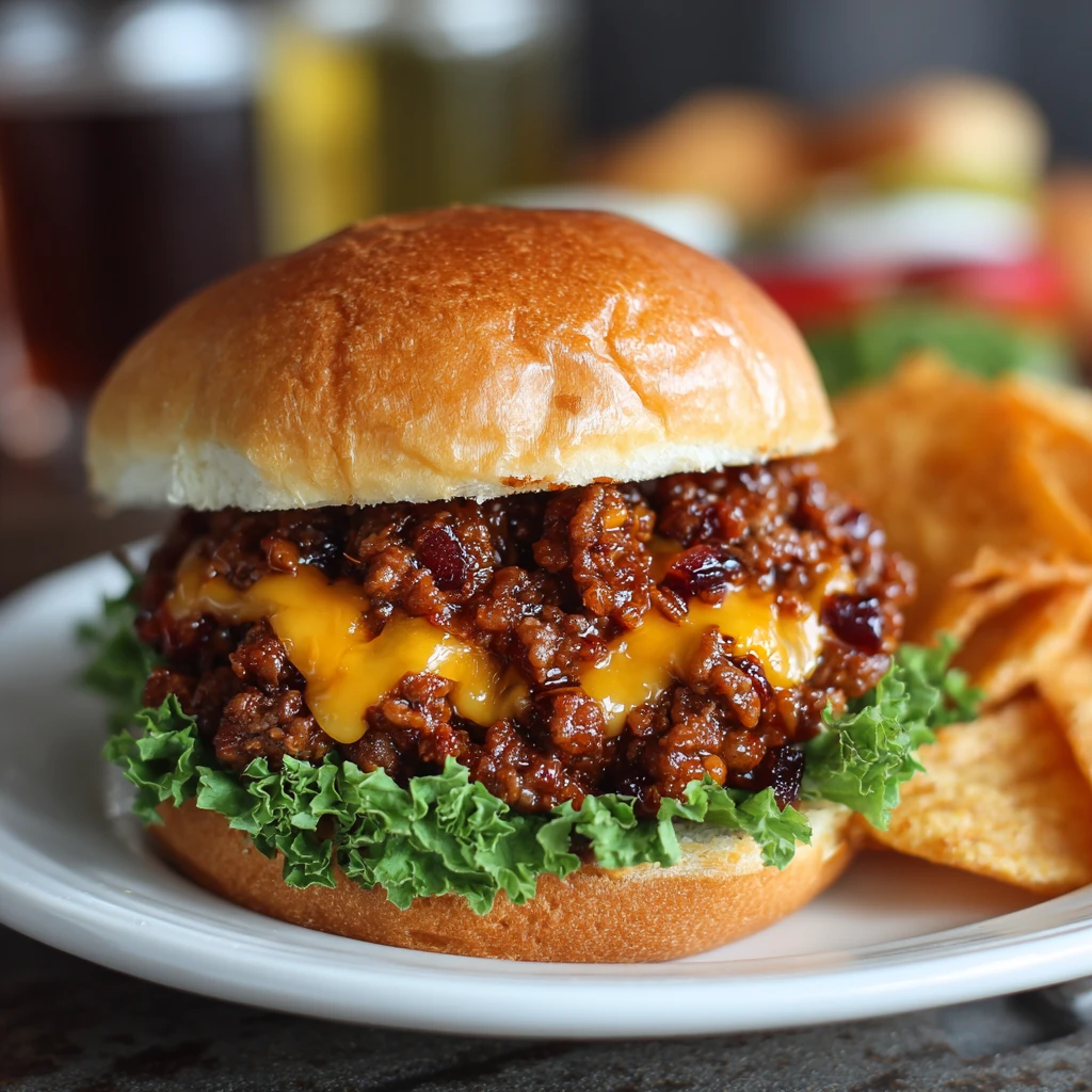 Steakhouse Burger Sloppy Joes : Cheesy, Saucy & Loaded with Flavor