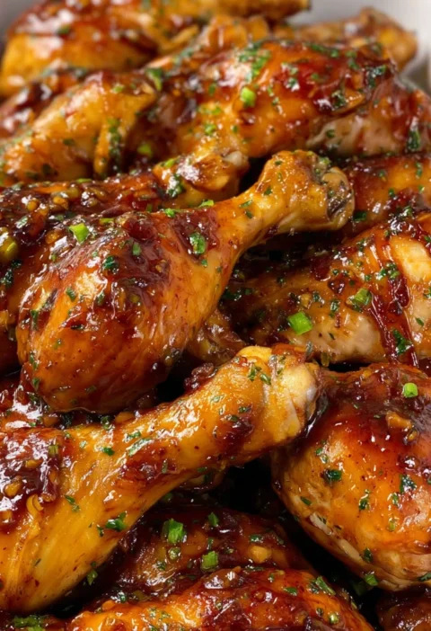 Sticky Honey Garlic Chicken Drumsticks