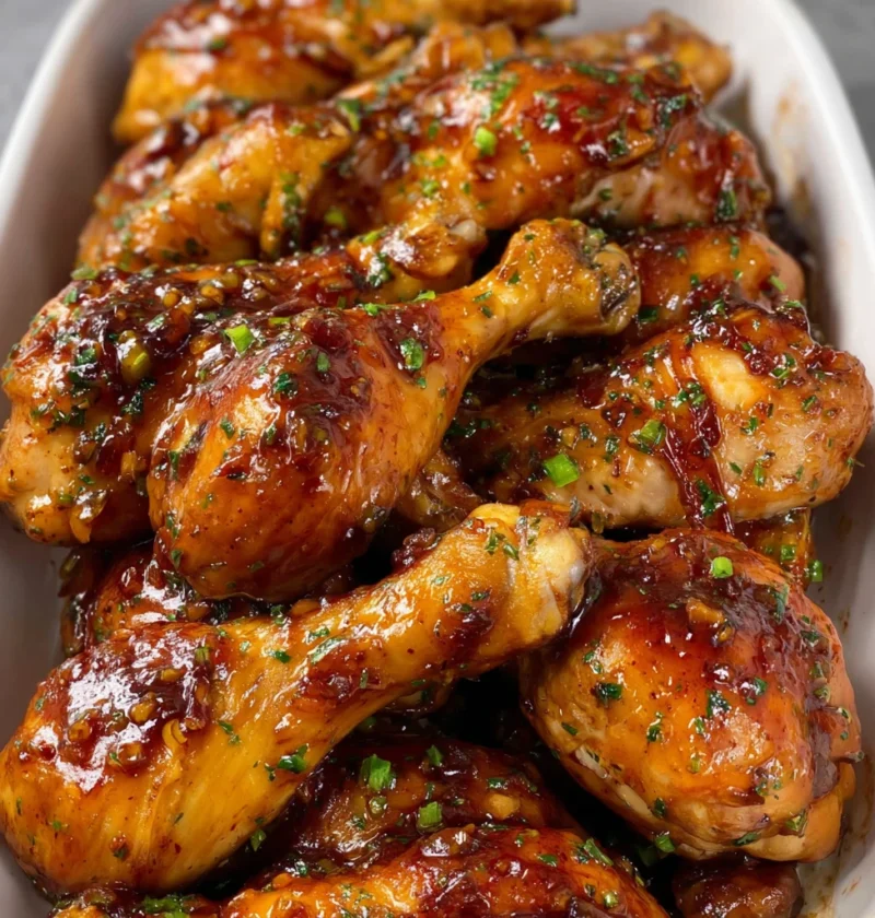 Sticky Honey Garlic Chicken Drumsticks
