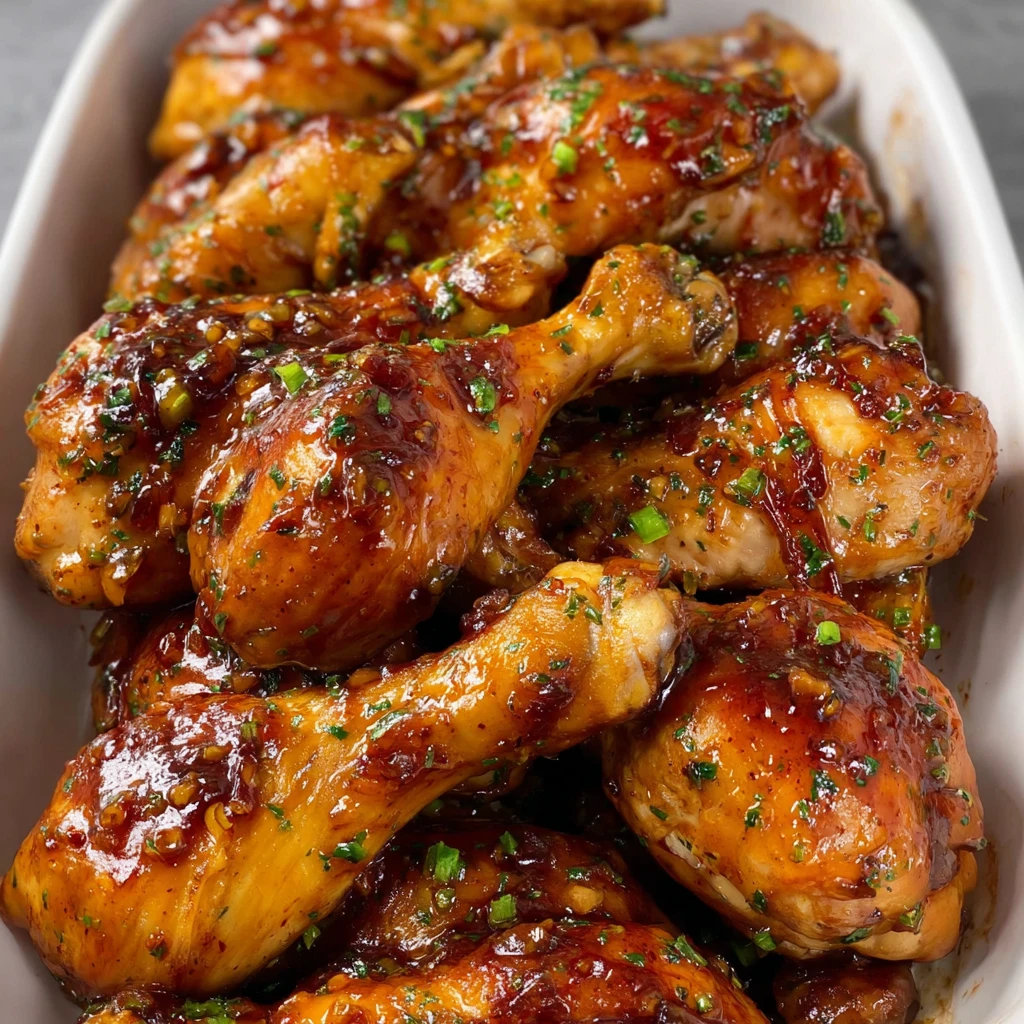 Sticky Honey Garlic Chicken Drumsticks