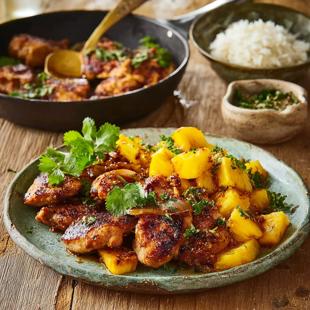 Sweet and Savory Chicken Pineapple Skillet