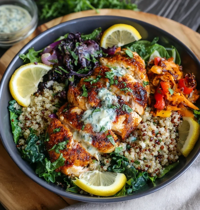 Zesty Coastal Lemon Chicken Bowl Recipe