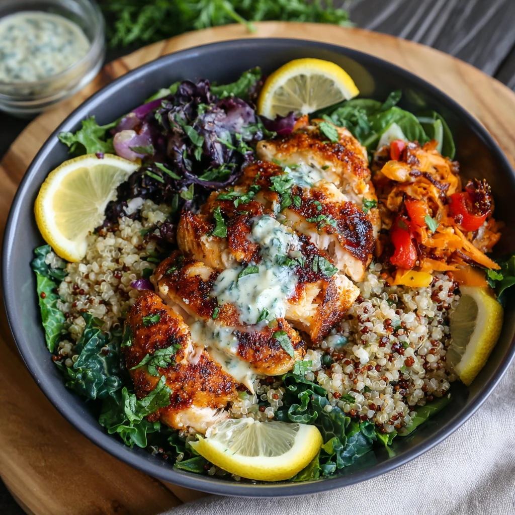 Zesty Coastal Lemon Chicken Bowl Recipe