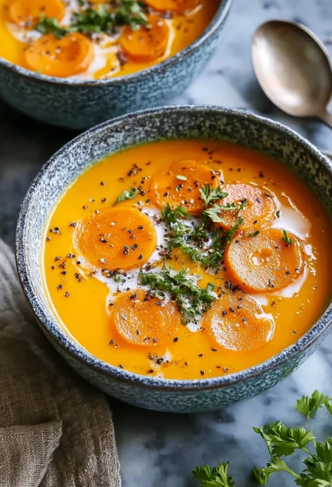 Creamy Tahini Carrot Soup Brighten Your Spring Days
