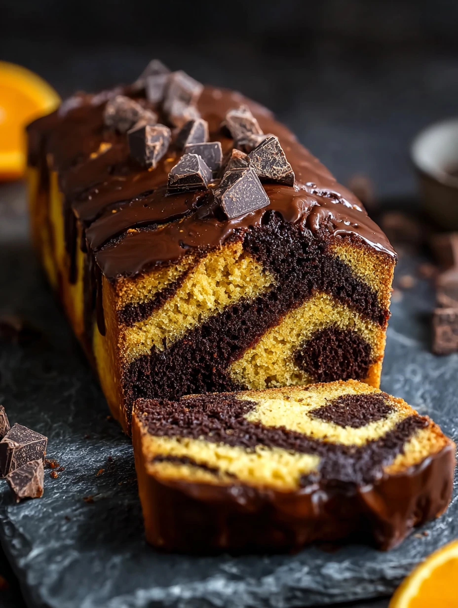 Indulge with Vegan Chocolate Orange Marble Loaf Delight