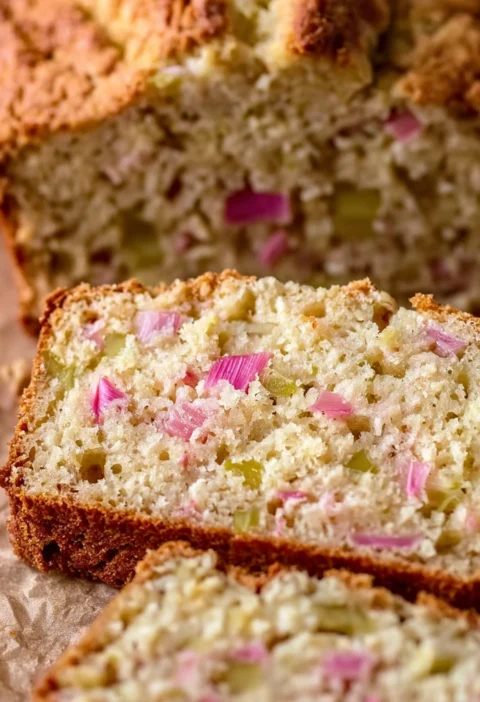 Irresistible Buttermilk Rhubarb Bread