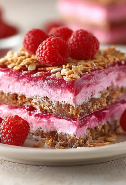 Raspberry Pretzel Dessert Bars