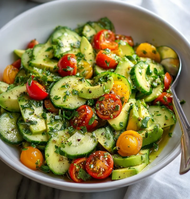 Refreshing Cucumber Avocado Salad Recipe Summer Bliss