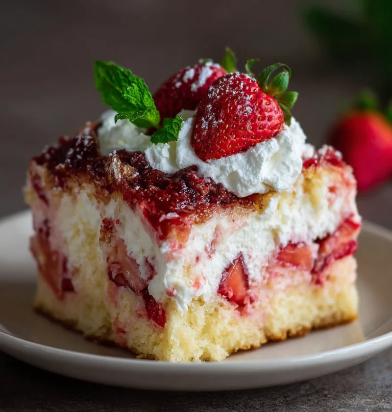 Strawberry Earthquake Cake Delicious Dessert Recipe
