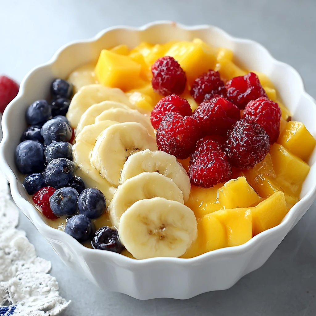 Vibrant Fruit Salad with Vanilla Pudding: A Refreshing Delight