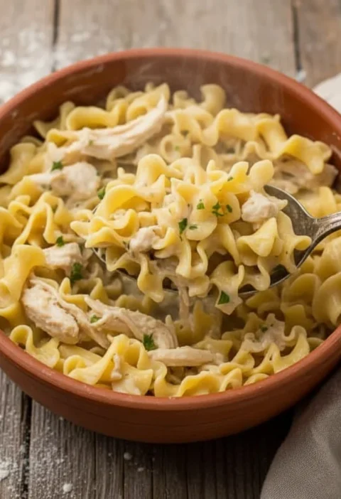 Crockpot Chicken and Noodles