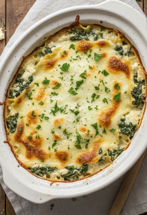 Crockpot White Chicken Lasagna