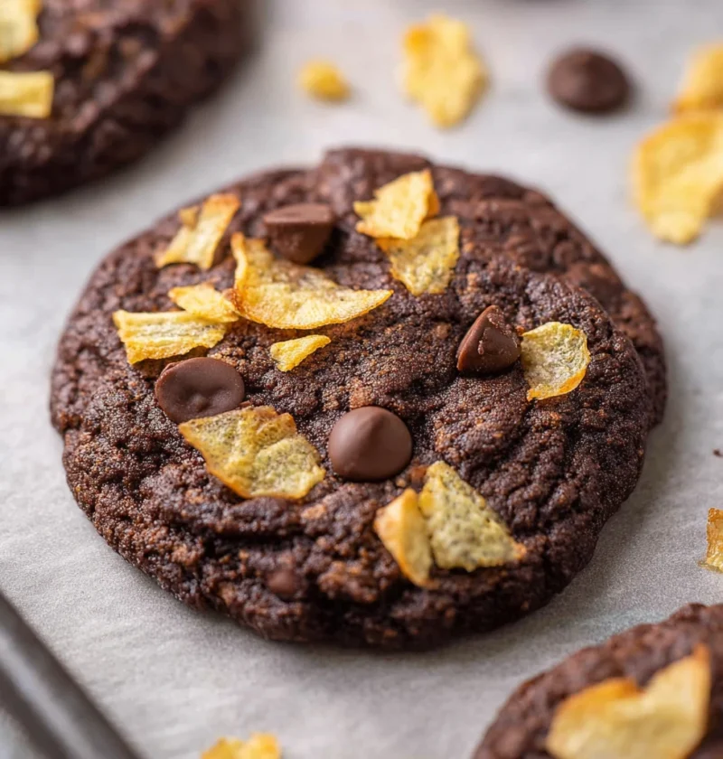 Double Chocolate Potato Chip Cookies