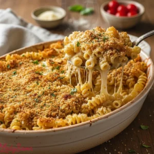 Dump and Bake Chicken Parmesan Casserole