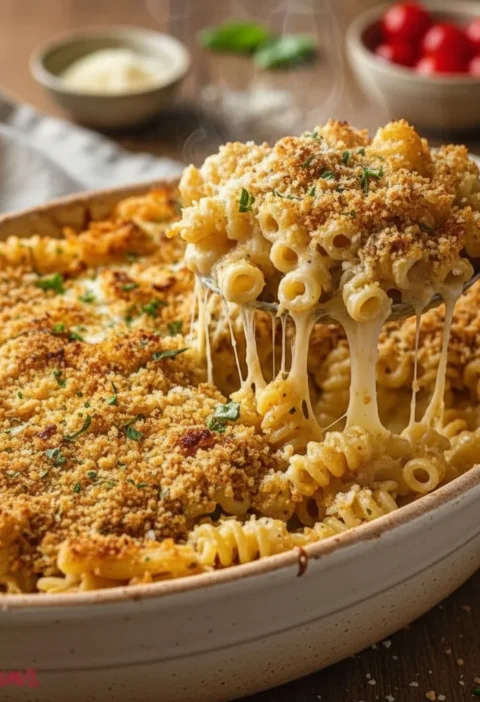 Dump and Bake Chicken Parmesan Casserole