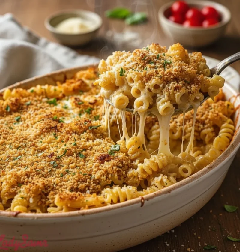 Dump and Bake Chicken Parmesan Casserole