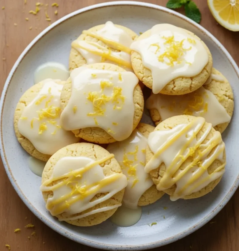 Lemon Cookies with Lemon Glaze
