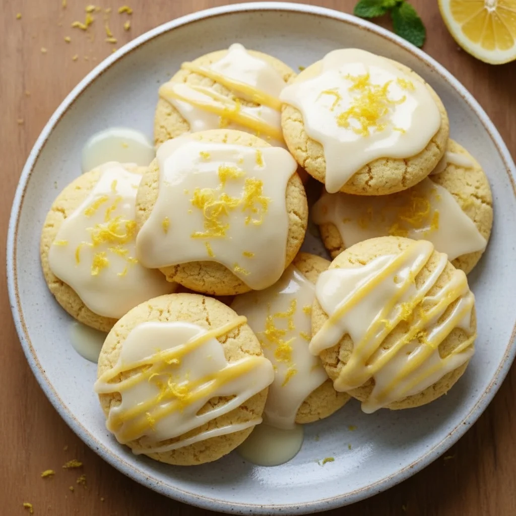 Lemon Cookies with Lemon Glaze