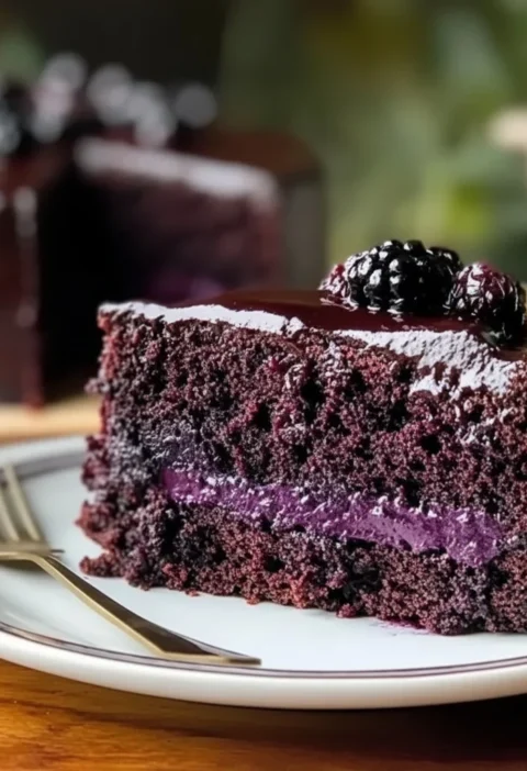 Blackberry Velvet Cake