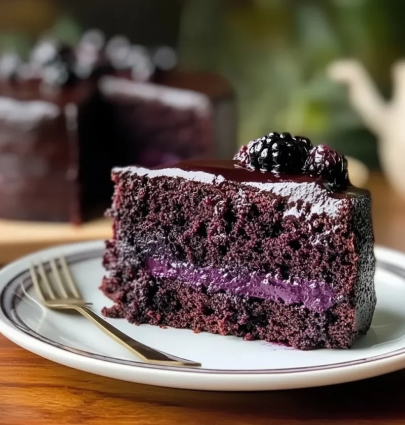 Blackberry Velvet Cake
