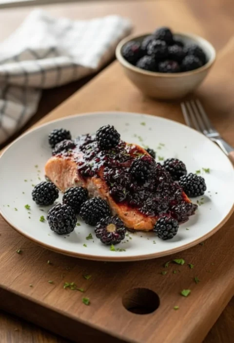 Bourbon Blackberry Salmon