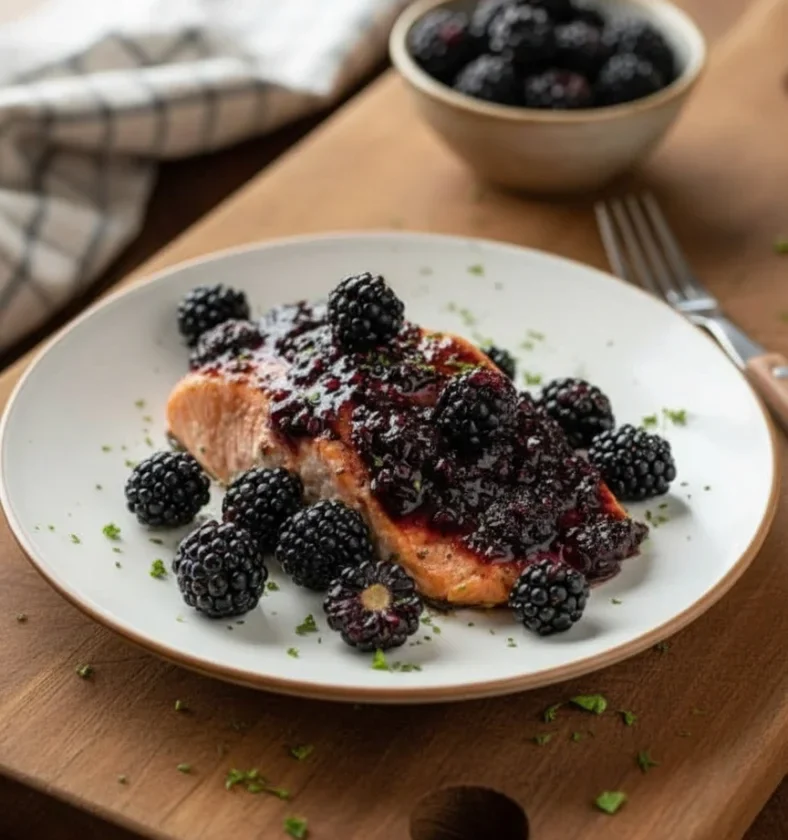 Bourbon Blackberry Salmon